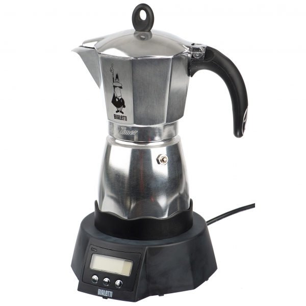 Bialetti Easy Timer 6 Tassen elektrische Espressomaschine Espresskocher