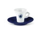 Preview: Borbone Espresso Tasse mit bleuer Untertasse