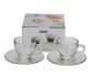 Preview: Glas Cappuccino Tassen 2er Set