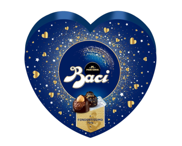 Baci Fondantissimo Extra Dark 70% Herz Geschenkbox 100g