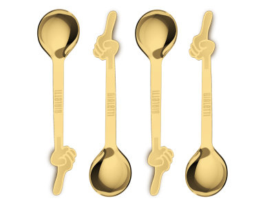 Preview: Goldene Espressolöffel im 4er Set