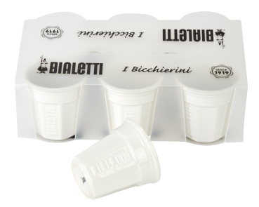 Bialetti Bicchierini Porzelan Becher weiß