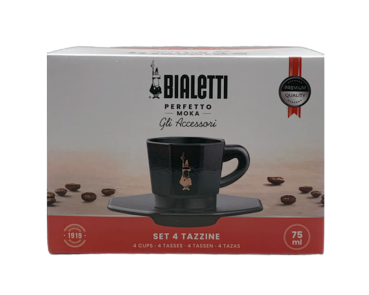 Bialetti achteckige Espresso Tassen Geschenkbox