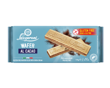 Lazzaroni Wafer al Cacao Waffeln mit Kakaocreme