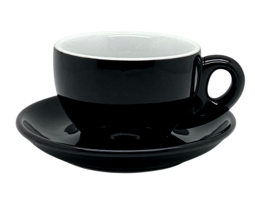 Nuova Point Latte Tasse PALERMO schwarz (260ml)