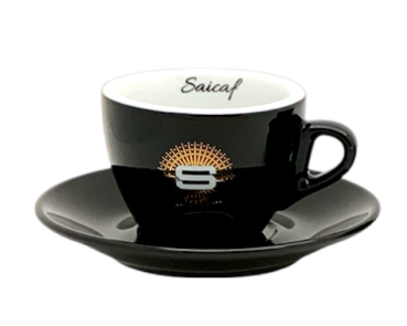 Saicaf Il Caffe Cappuccino Tasse schwarz