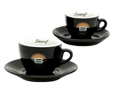 Preview: Saicaf Il Caffe Tassen-Set schwarz