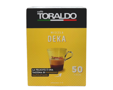 Toraldo Deka ohne Koffein Espresso ESE Pads Box