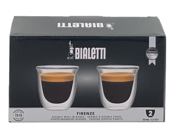 Bialetti Firenze Borosilikatglas 80ml  2er Set