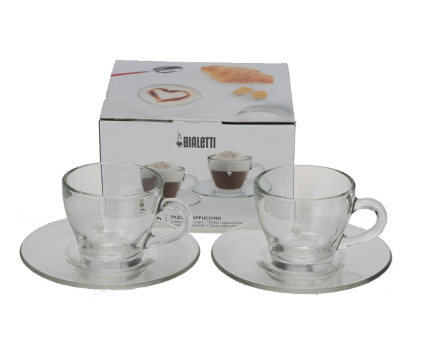Glas Cappuccino Tassen 2er Set