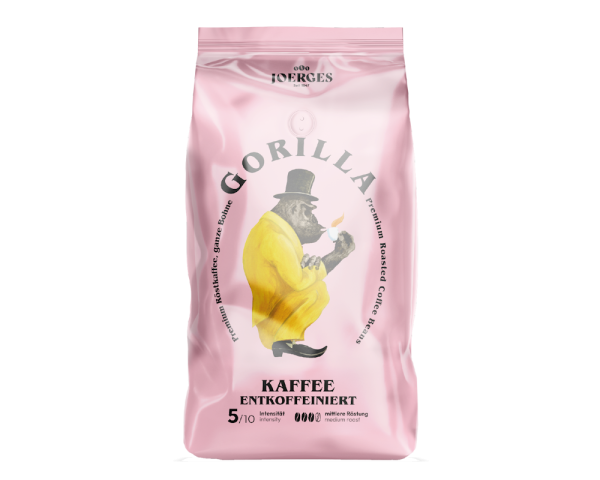 Gorilla Kaffee Entkoffeiniert 1kg Bohnen