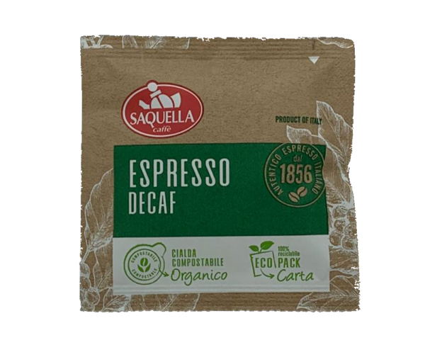 Saquella Caffe DEKAF entkoffeiniert Espresso ESE Pads