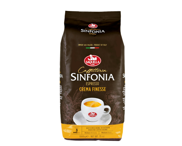 Saquella SINFONIA Crema Finesse 1kg Bohnen