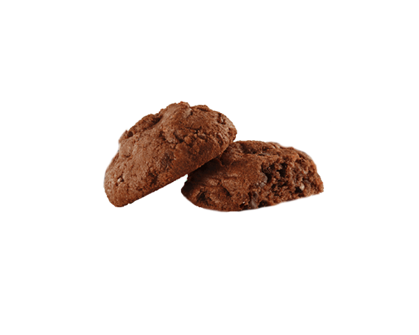 Schokokeks mit Schokolade und Kakaospliettern