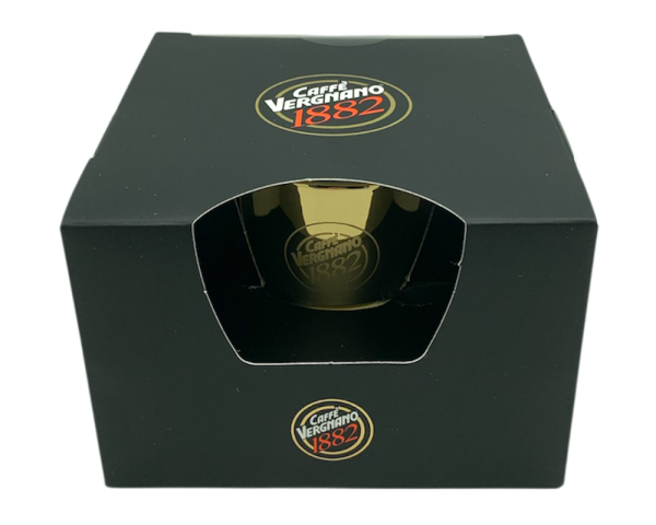 Vergnano goldene Espressotasse Geschenkbox