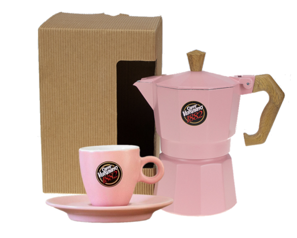 Vergnano Kocher-Tassen-Set rosa