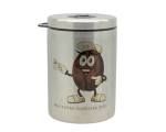 JOEs Edelstahl Kaffeebohnen Dose rund für 1kg mit Aromaverschluss Deckel