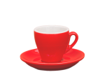 Nuova Point 6er-Set MILANO (65ml) Espresso Tasse rot (Rossa)